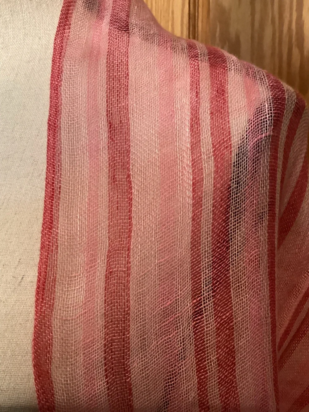 Lot of‎ 3 Scarves Owls Silk Striped Linen Cotton